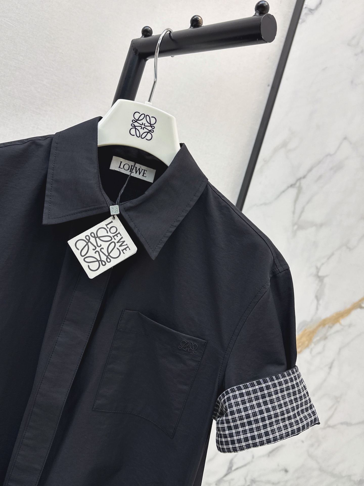 Loe 26ss asymmetrical shirt dress