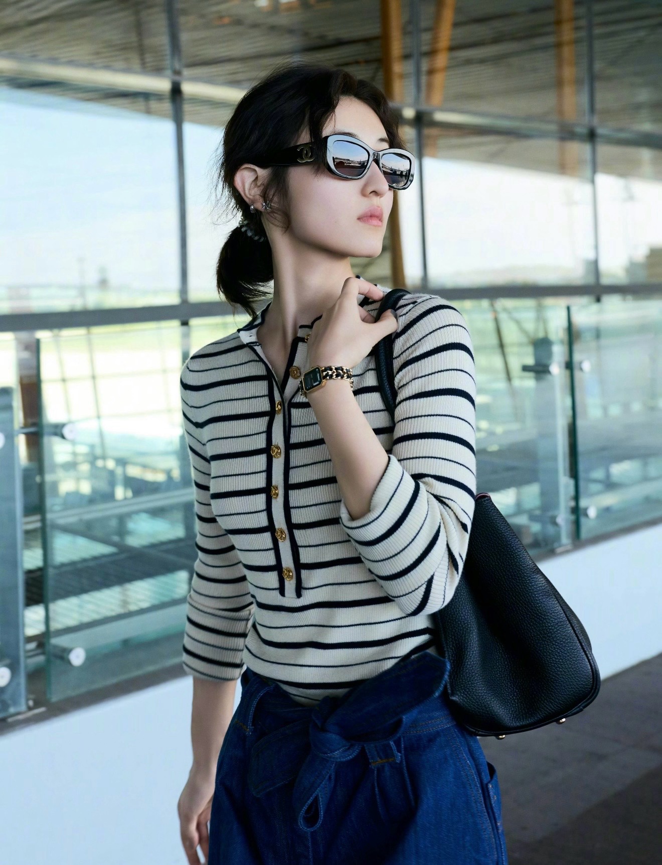 Chan 26fw stripe knitwear