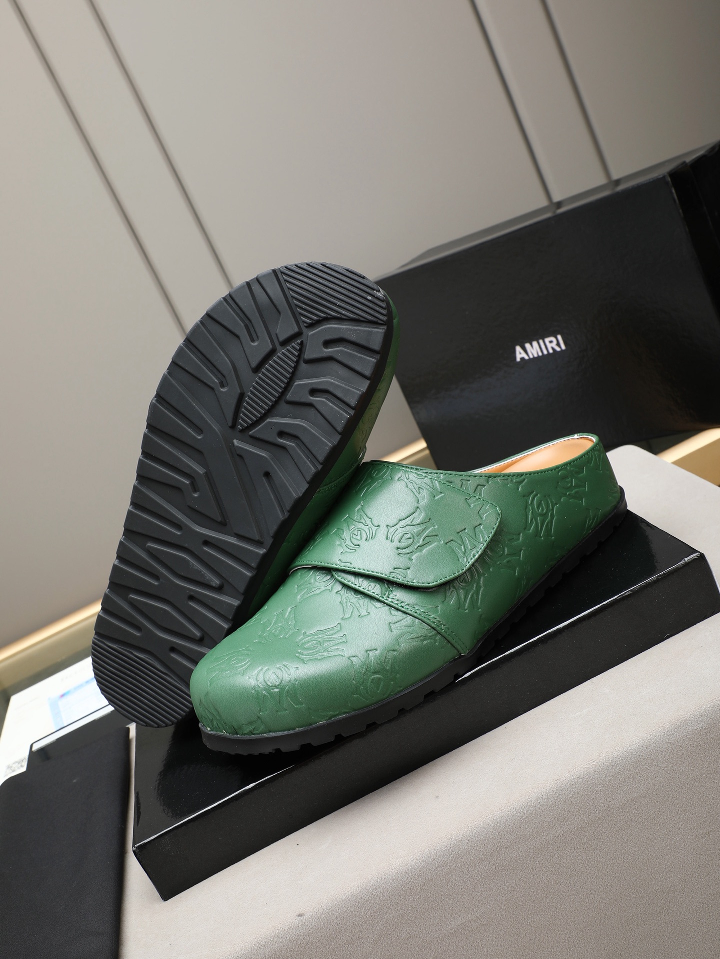 Ami embossed mules