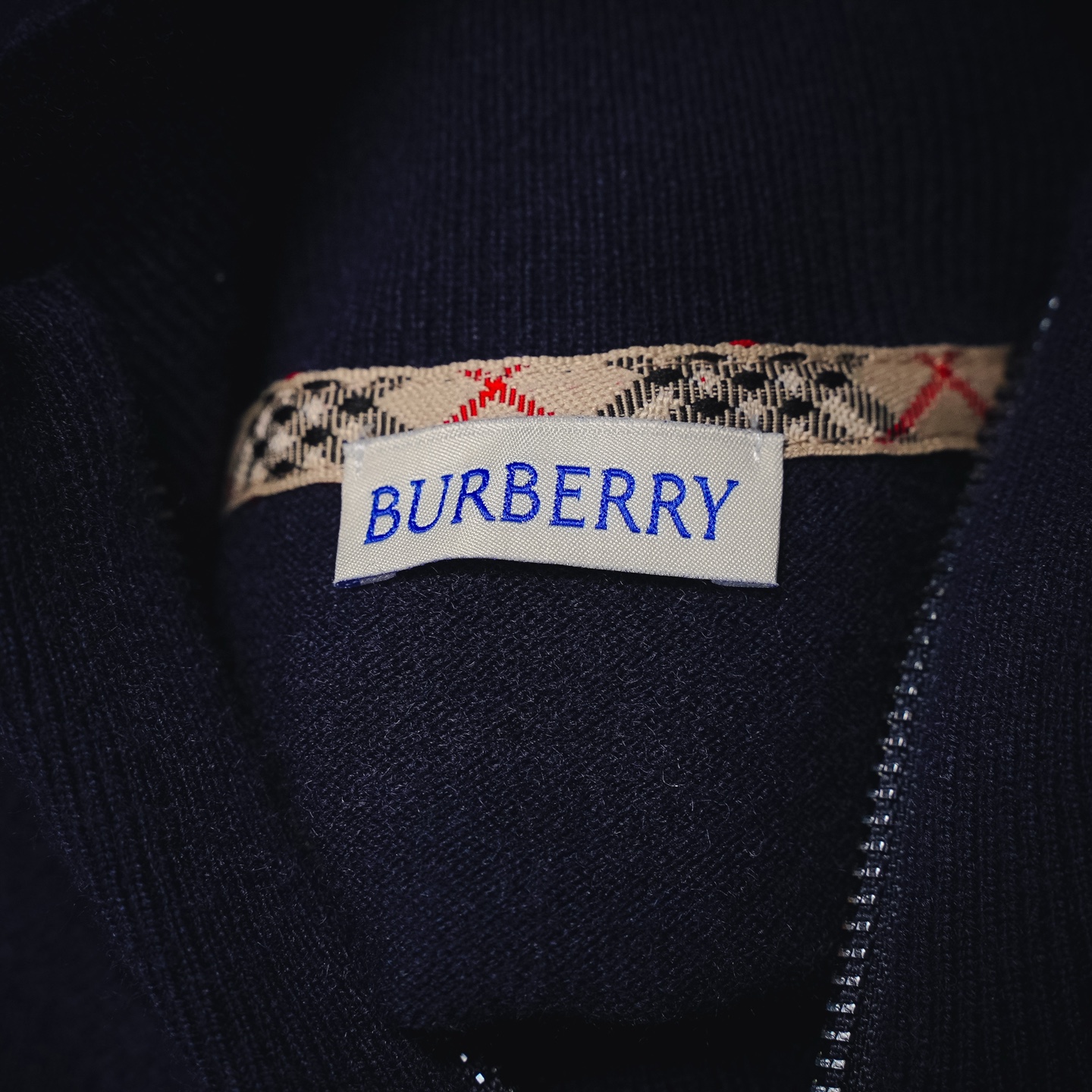 Bur half-zip knit sweater