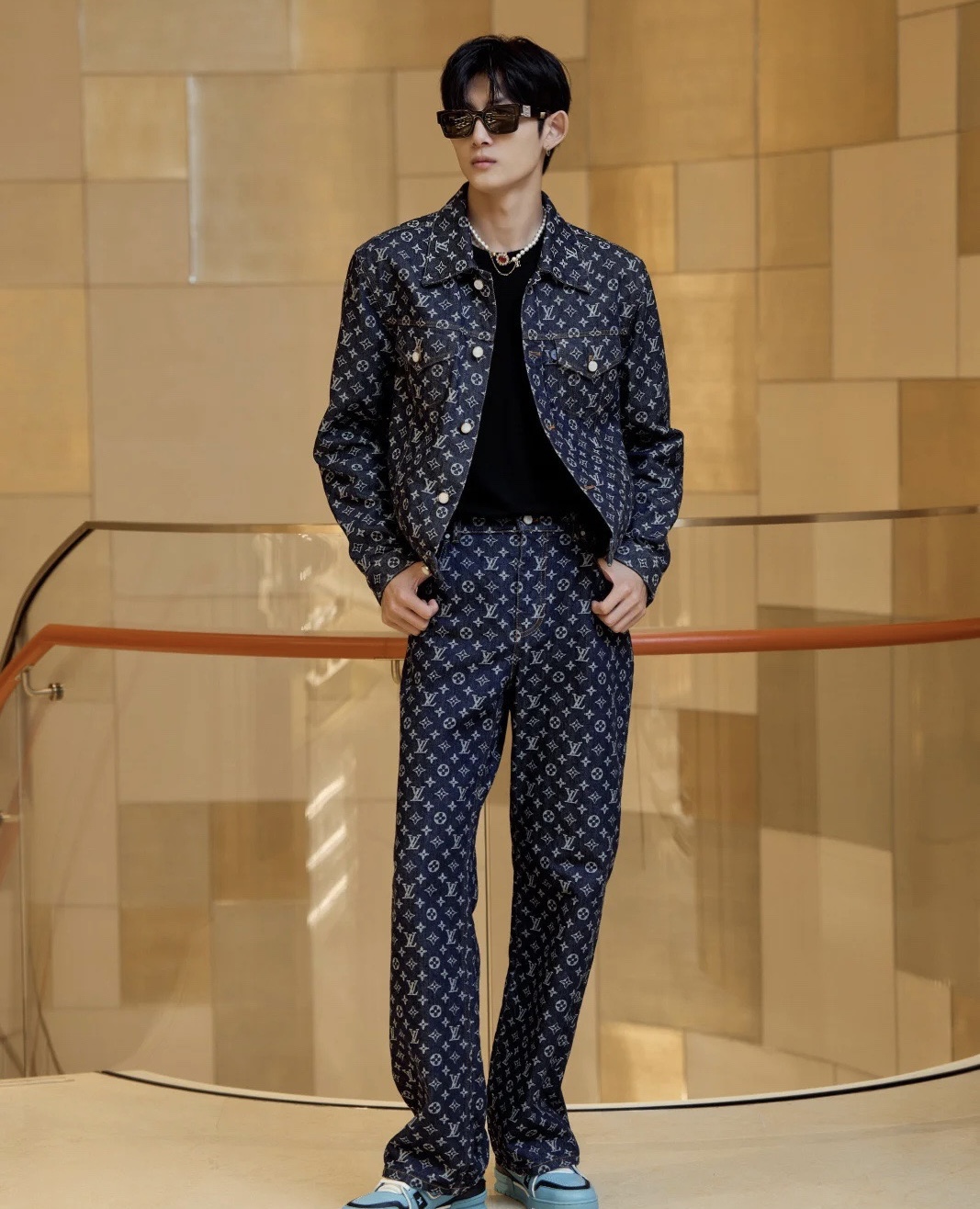 Loui print straight-leg jeans
