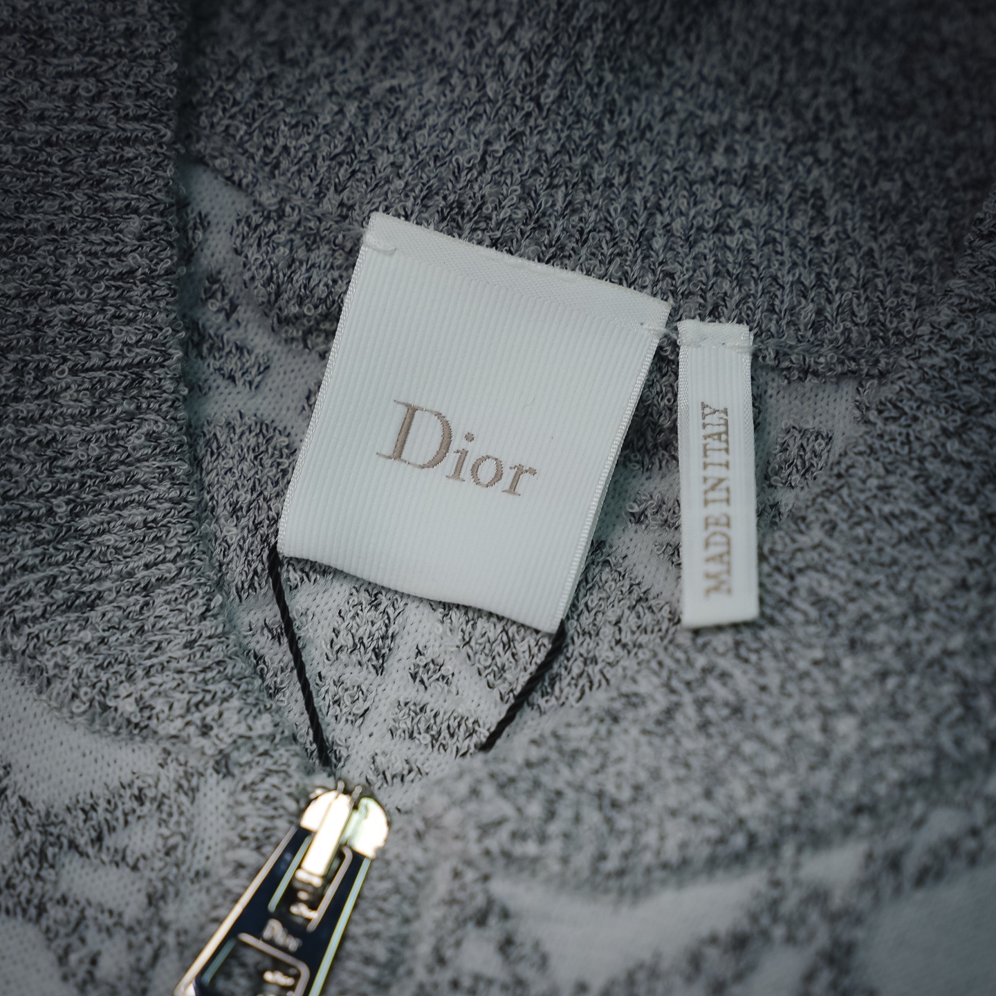 CD jacquard knit jacket