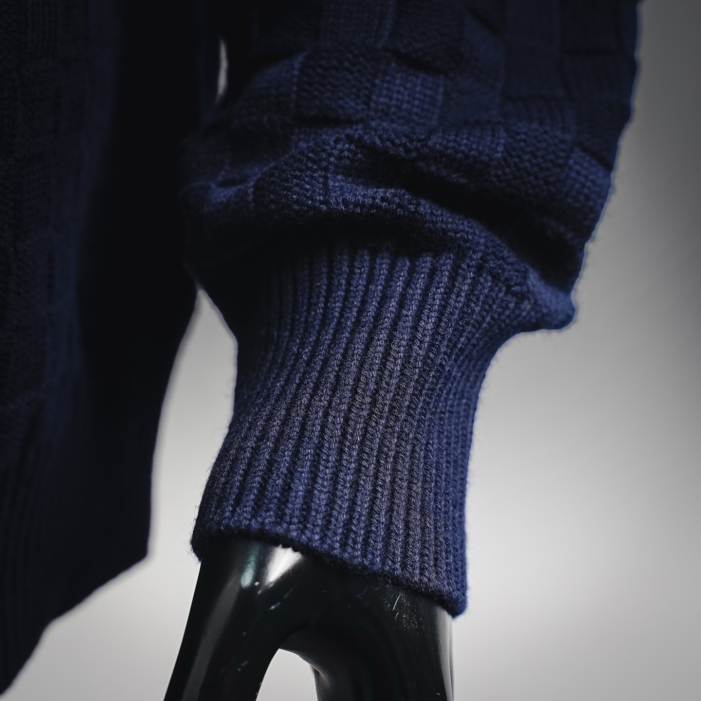 Louis checkerboard half-zip sweate