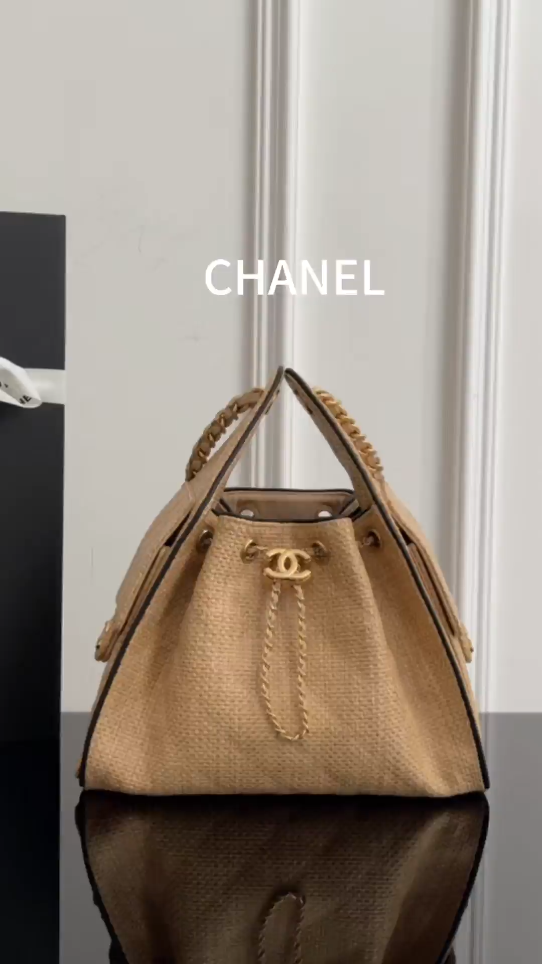 Chan 26p woven hobo bag