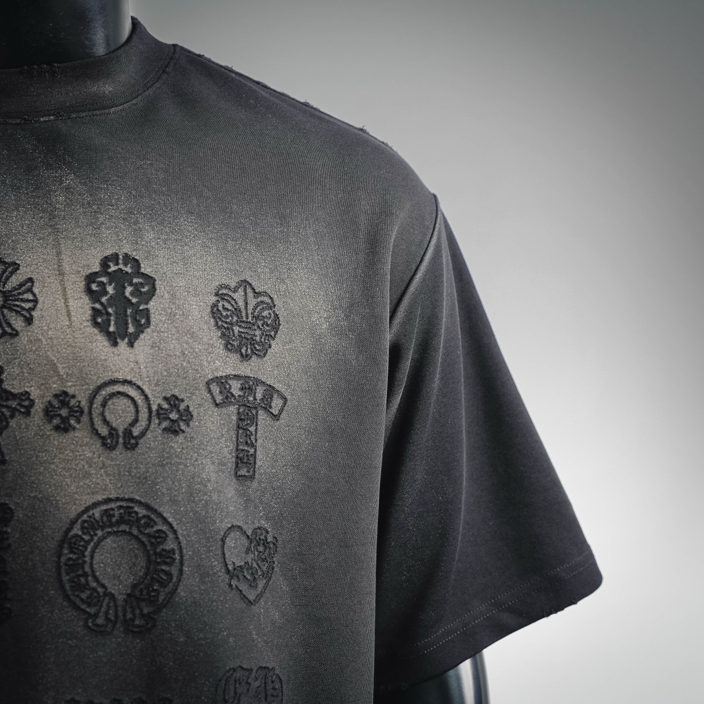 Chrome all-over washed t-shirt