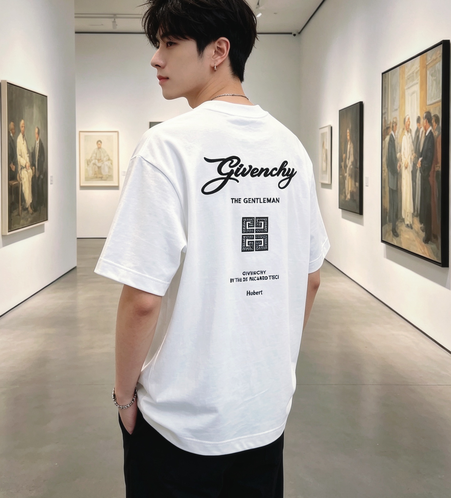 Given embroidered t-shirt