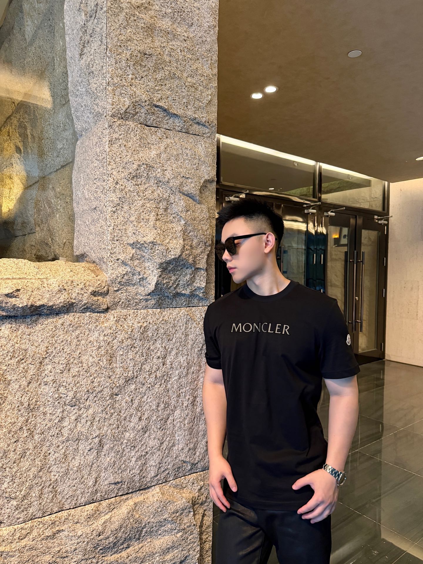 Mon letter print t-shirt