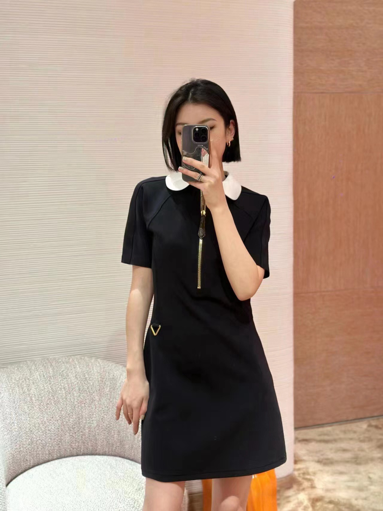 Loui 26ss zip-up dress