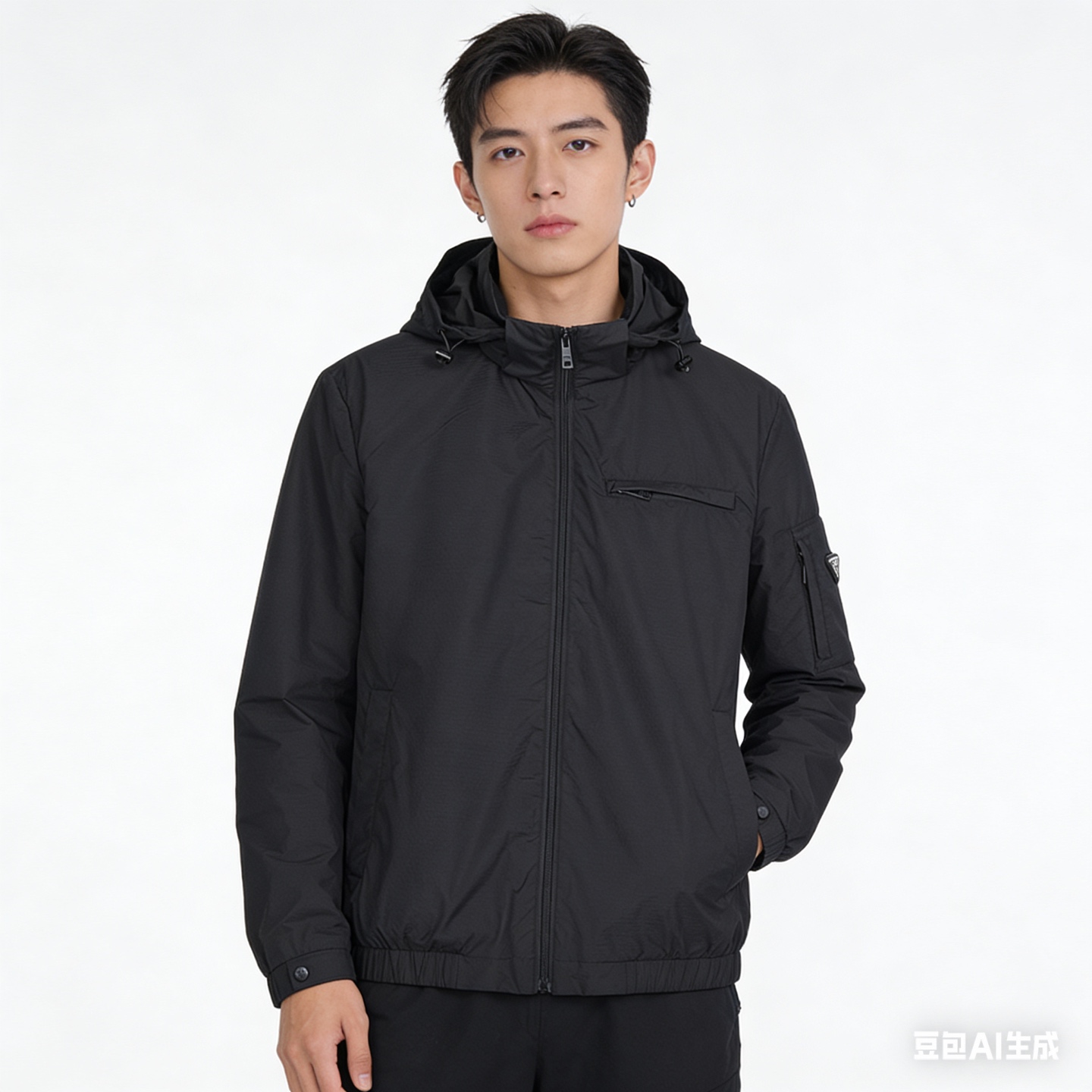 Pra hooded zip windbreaker jacket