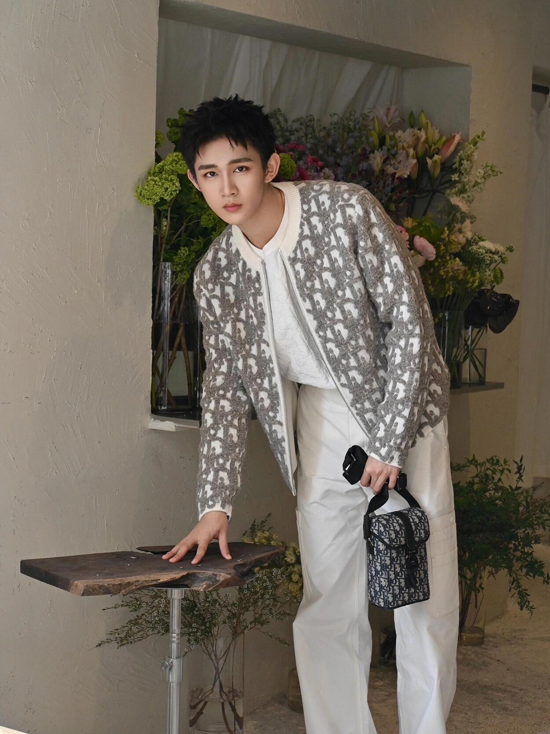 CD jacquard cardigan