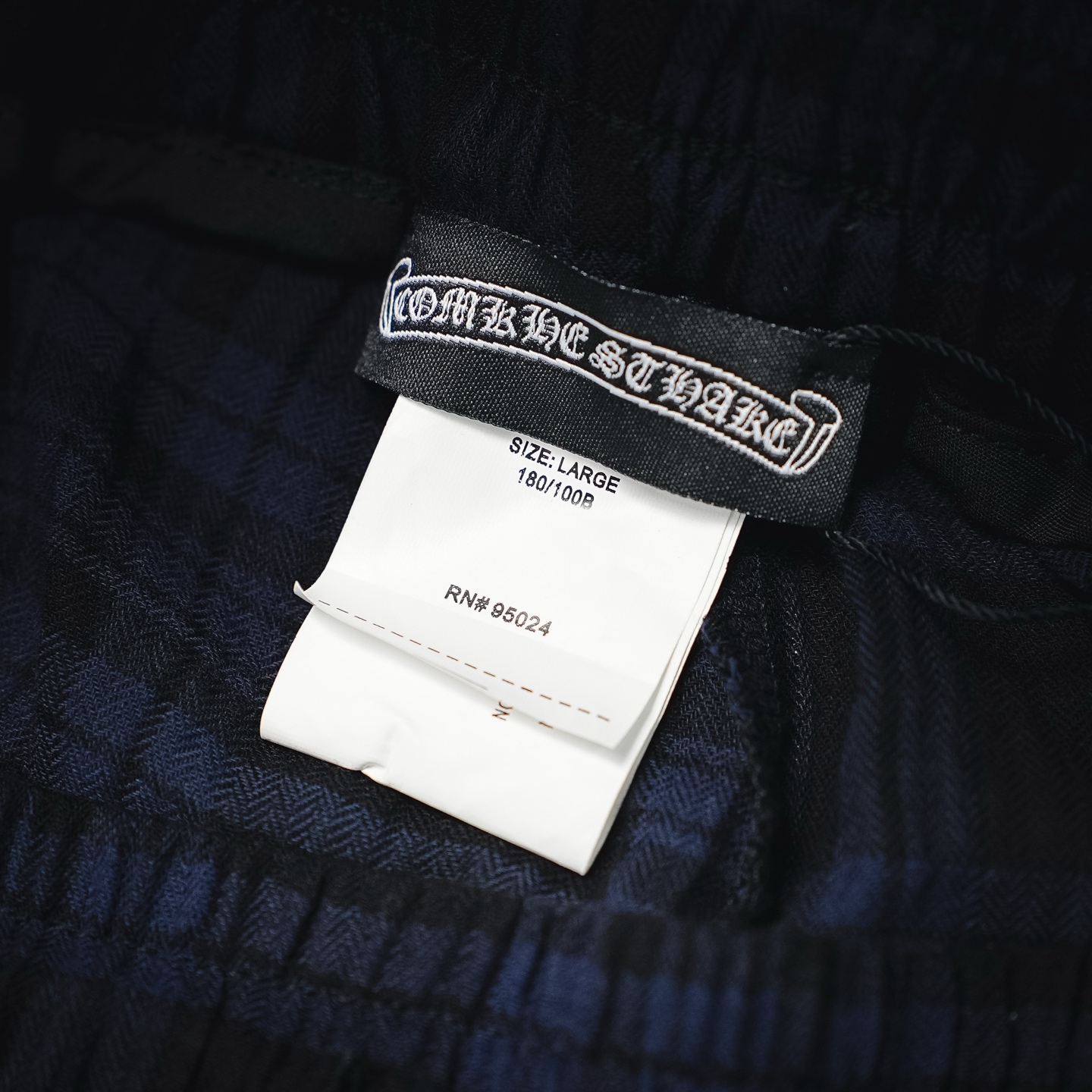 Chrome plaid loose pants