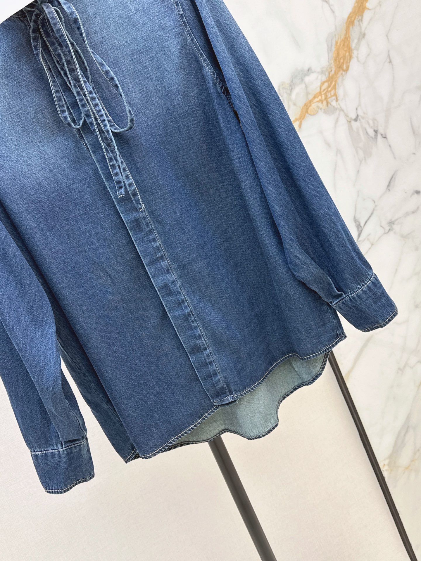 CD 26ss ribbon denim shirt