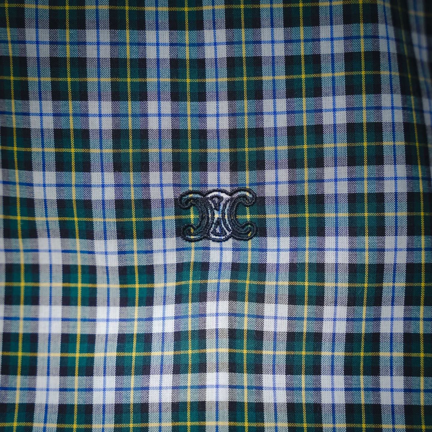 Cel plaid embroidered shirt