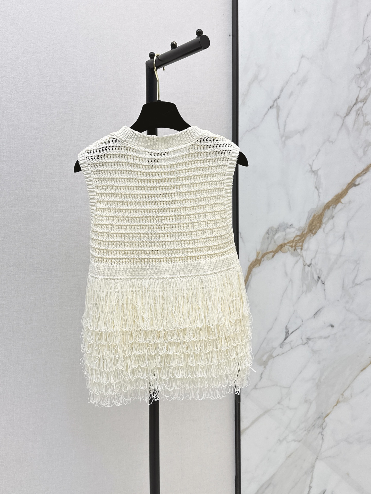Chan 2ss knit fringe vest