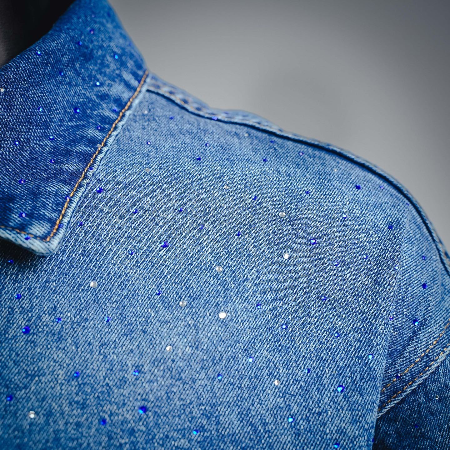 Louis rhinestone denim jacket