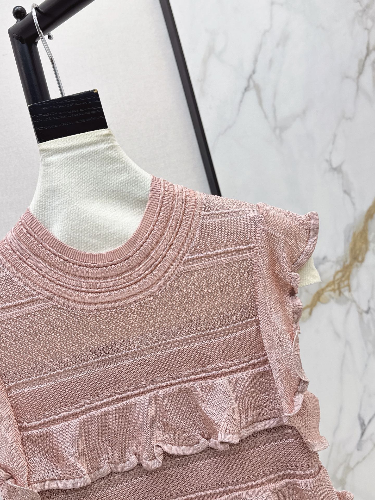 Chol 26fw layered knit dress