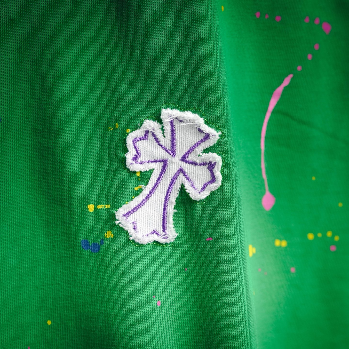 Chrome embroidered washed t-shirt