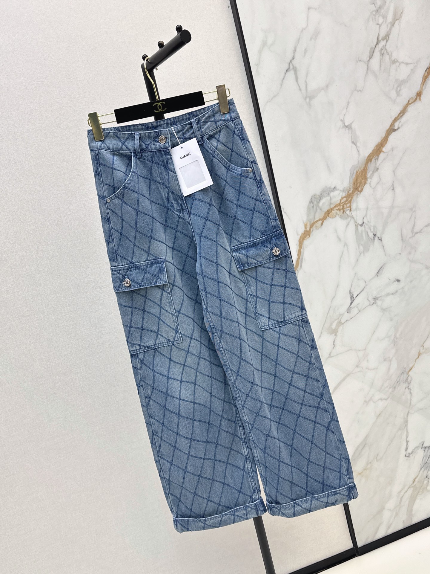 Chan 26ss denim cargo pants