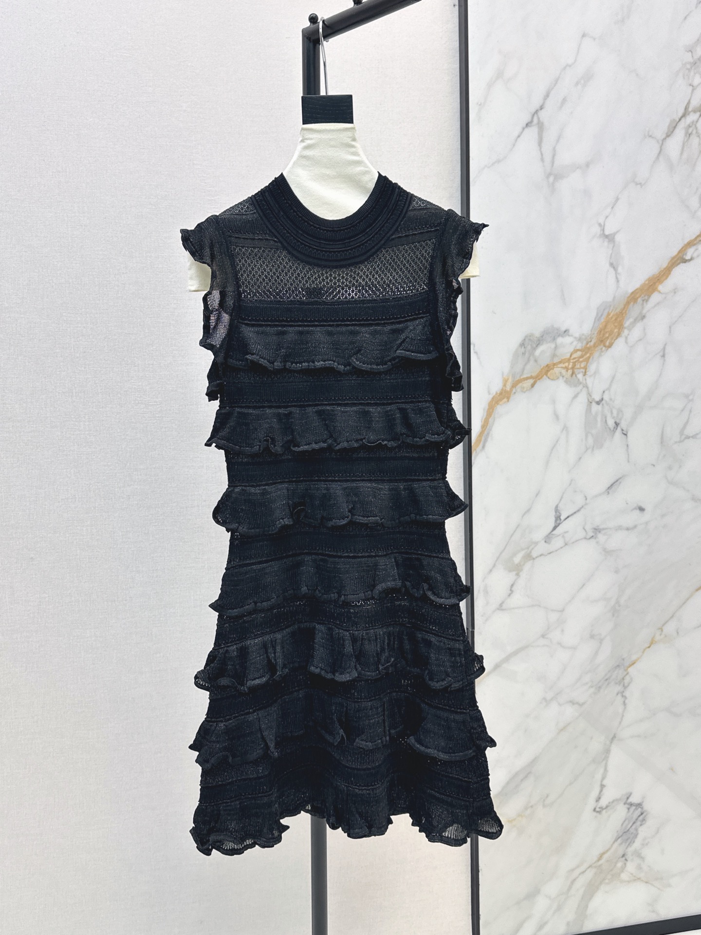 Chol 26fw layered knit dress