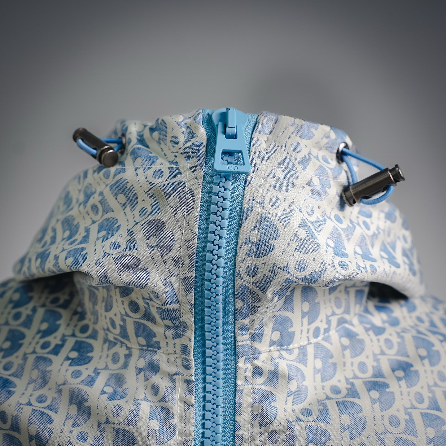 CD all-over zip-up jacket