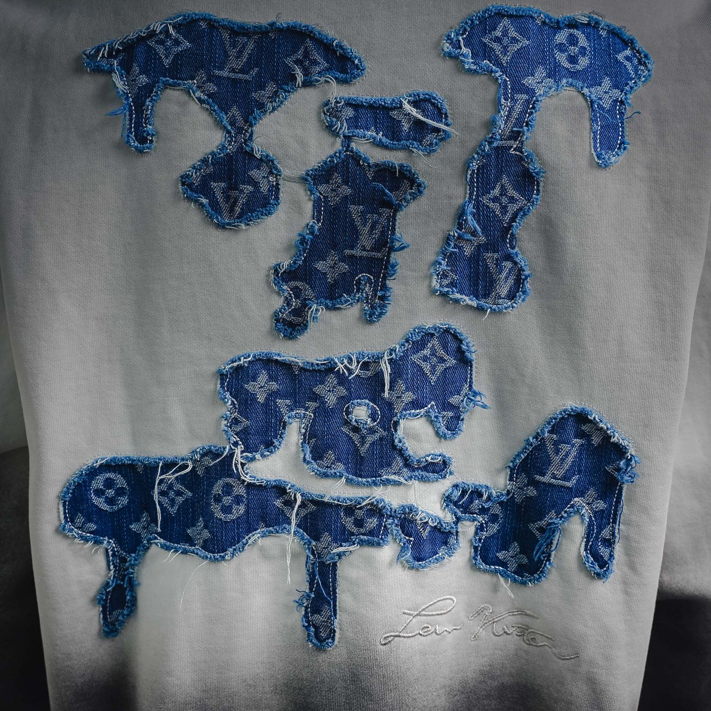 Louis applique ripped hoodie