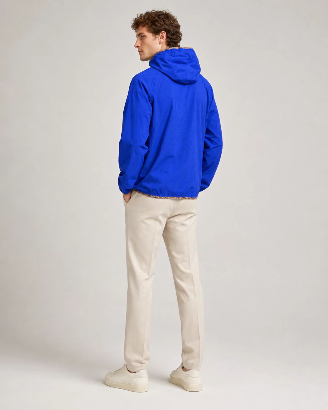 Bur plaid hooded jacket