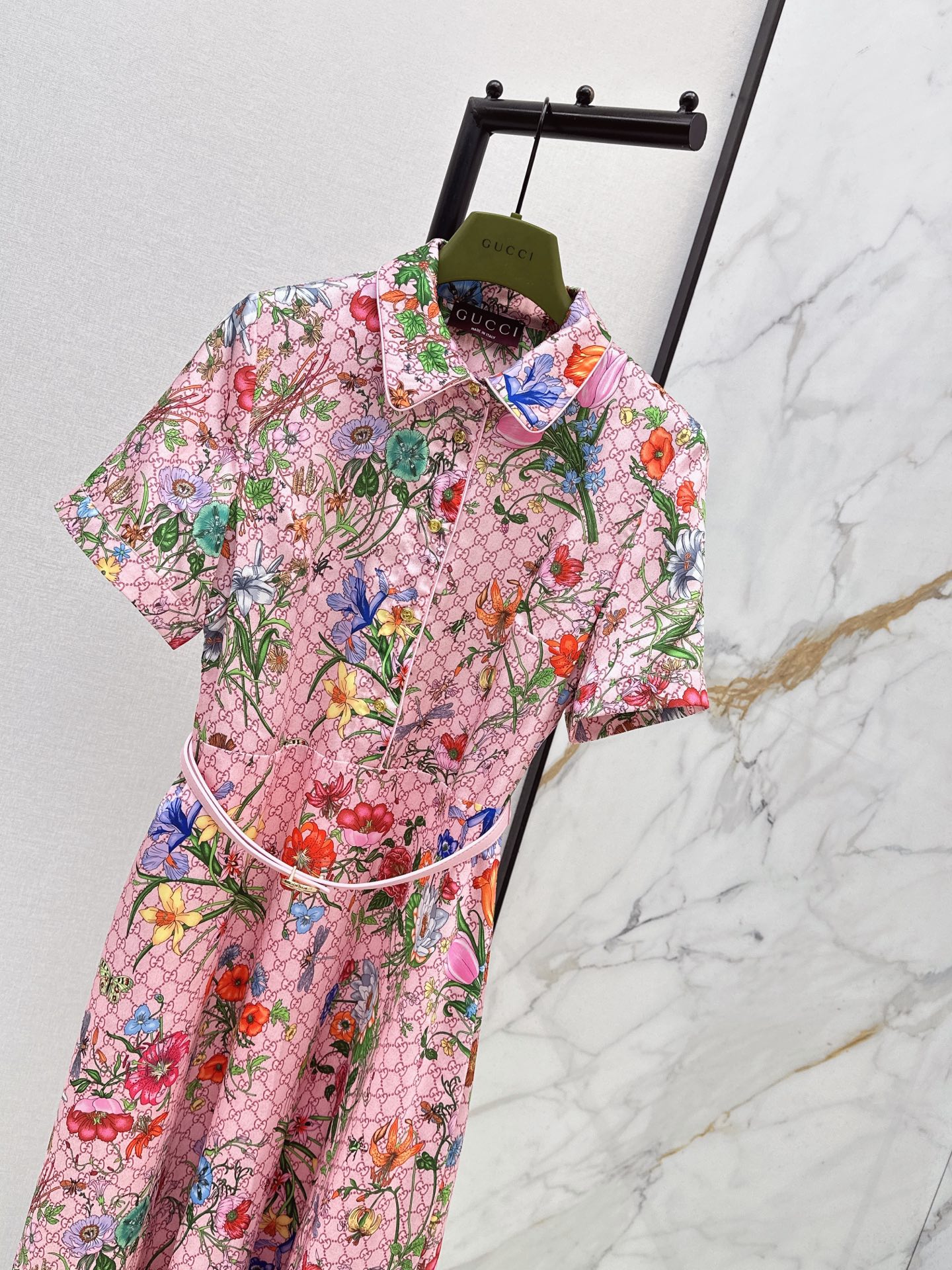 Guc 26ss print floarl dress