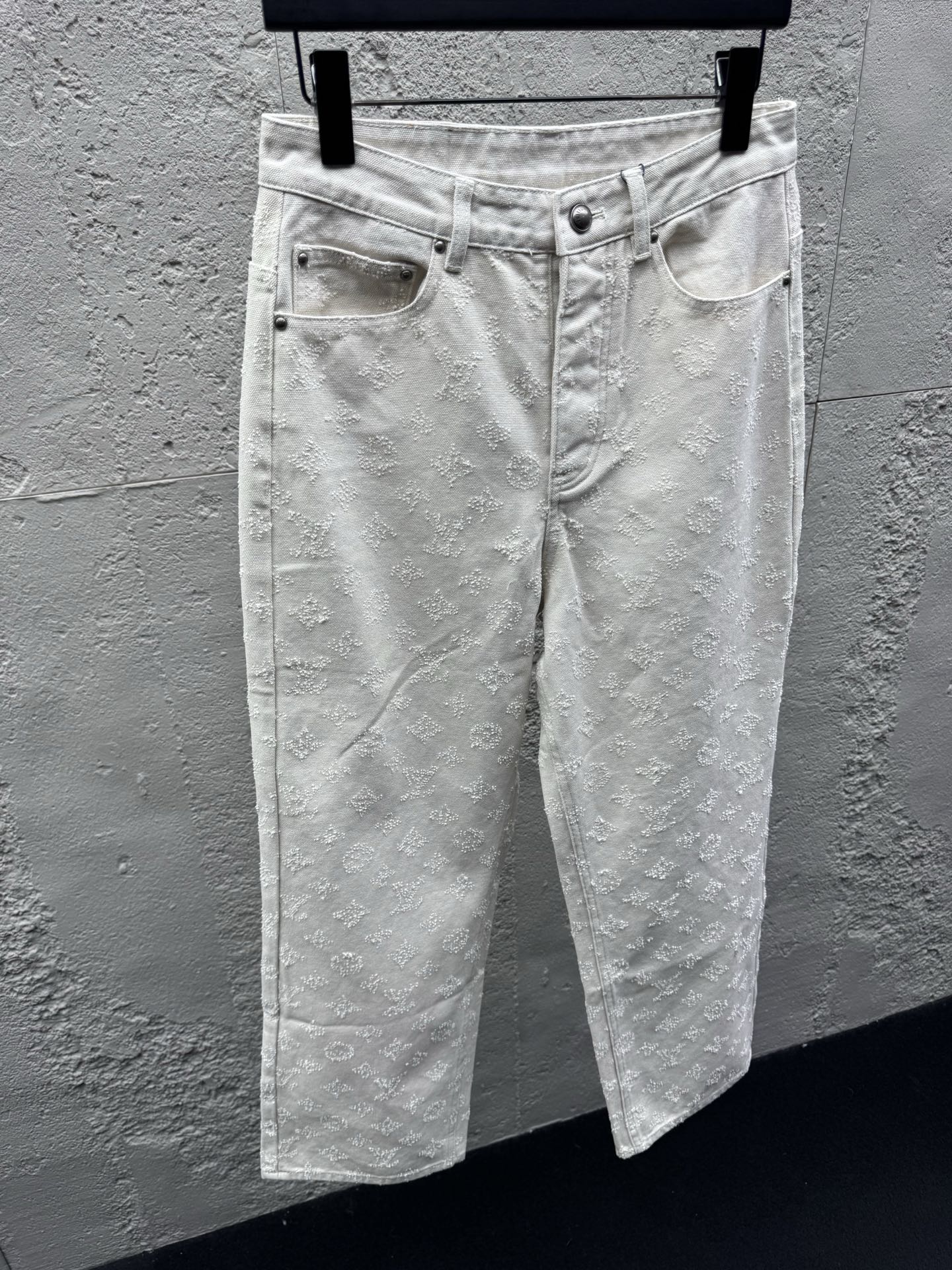 Louis embroidered jacquard jeans
