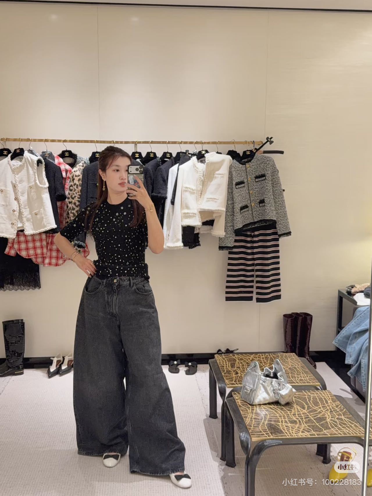 Chan 26fw wide-leg jeans