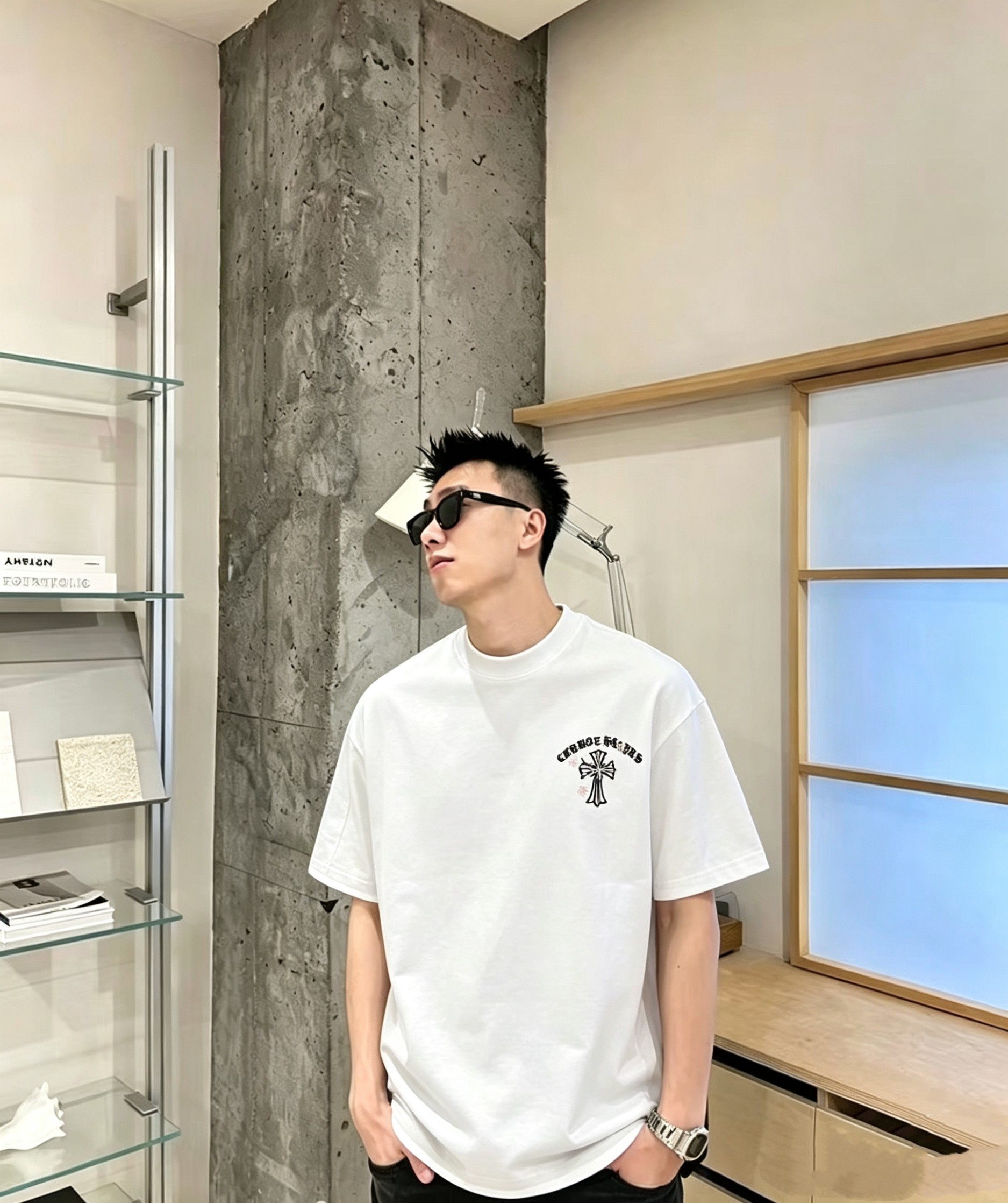 Chrome embroidered t-shirt