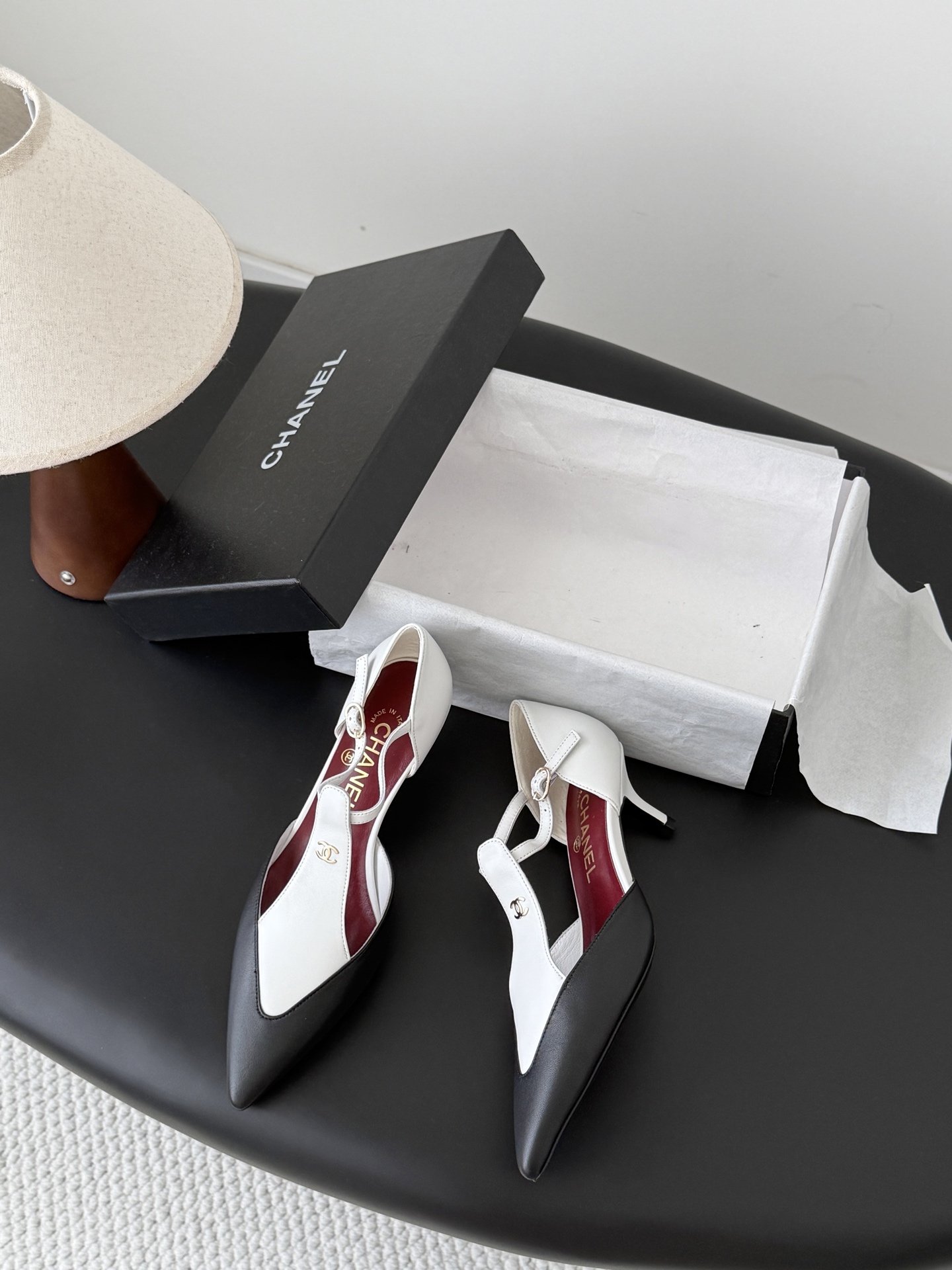Chan 26P t-strap kitten heel