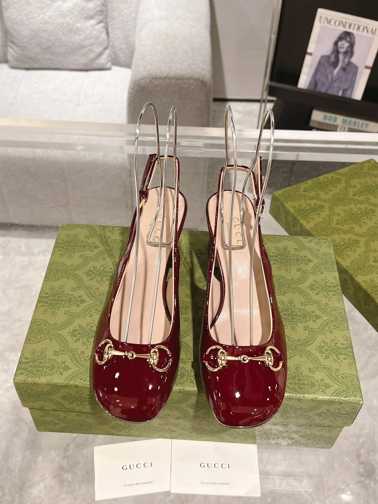 Gucc 26ss slingback chunky heel