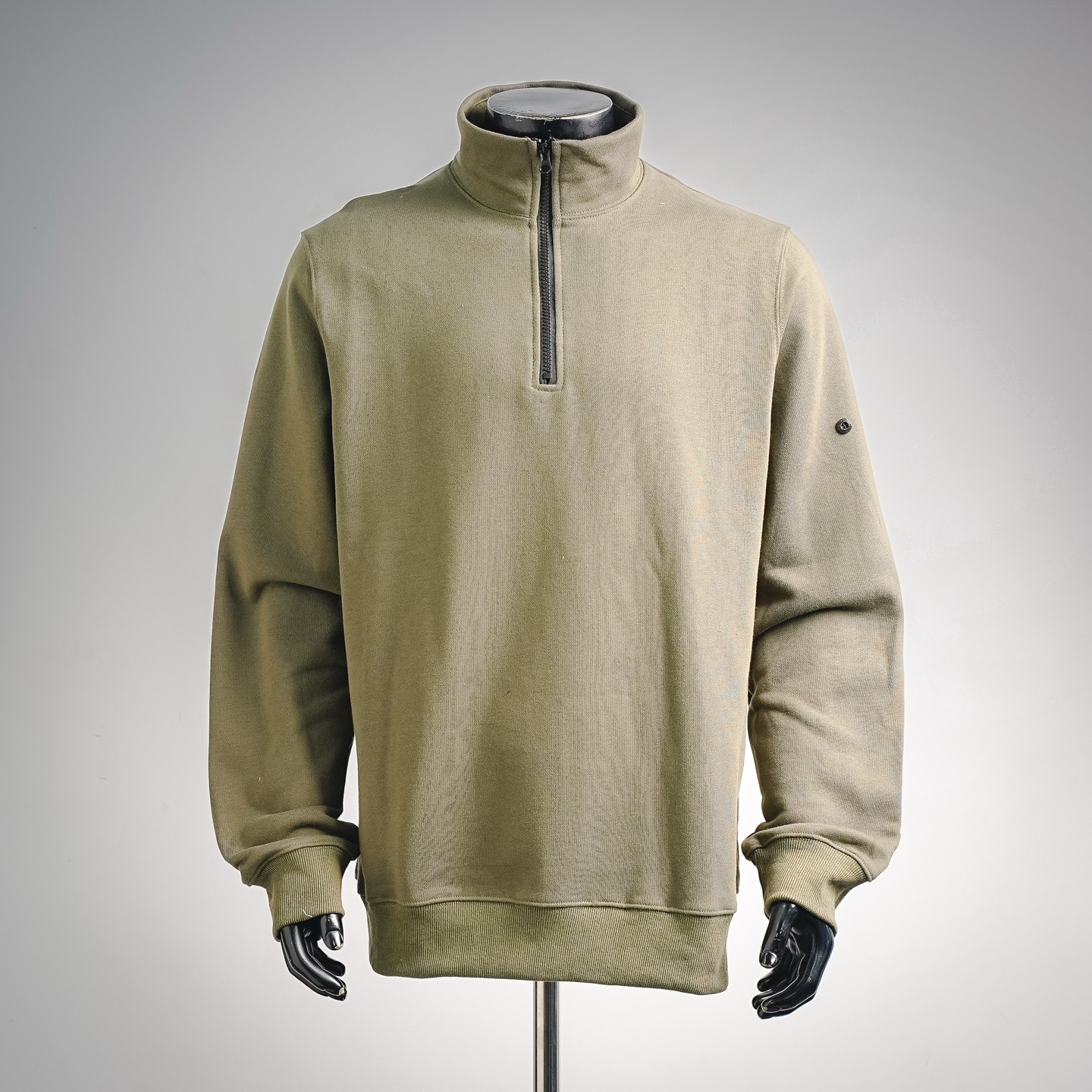 Stone zip-up sweatshirt
