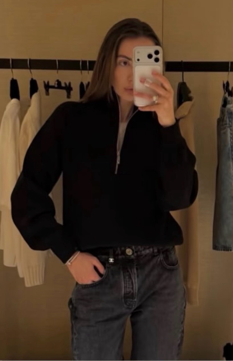 Chan 26fw zip-up knitwear