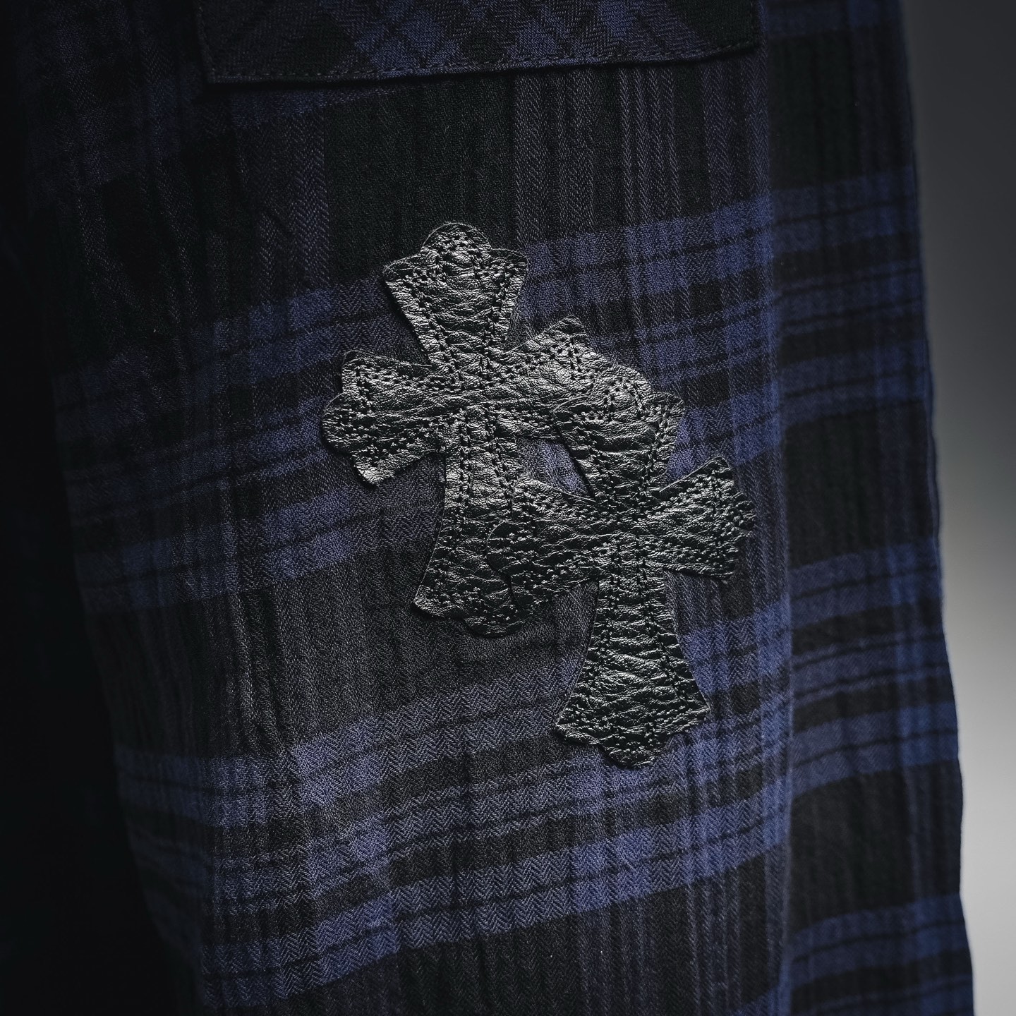 Chrome plaid loose pants