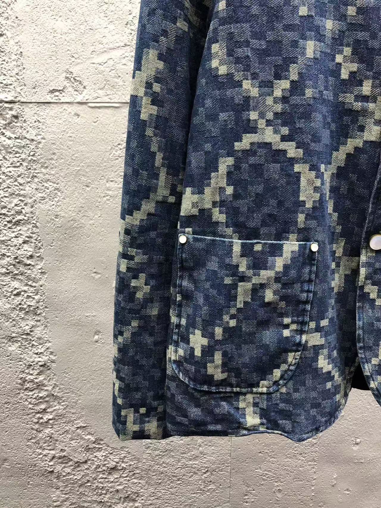 Louis snake jacquard denim jacket