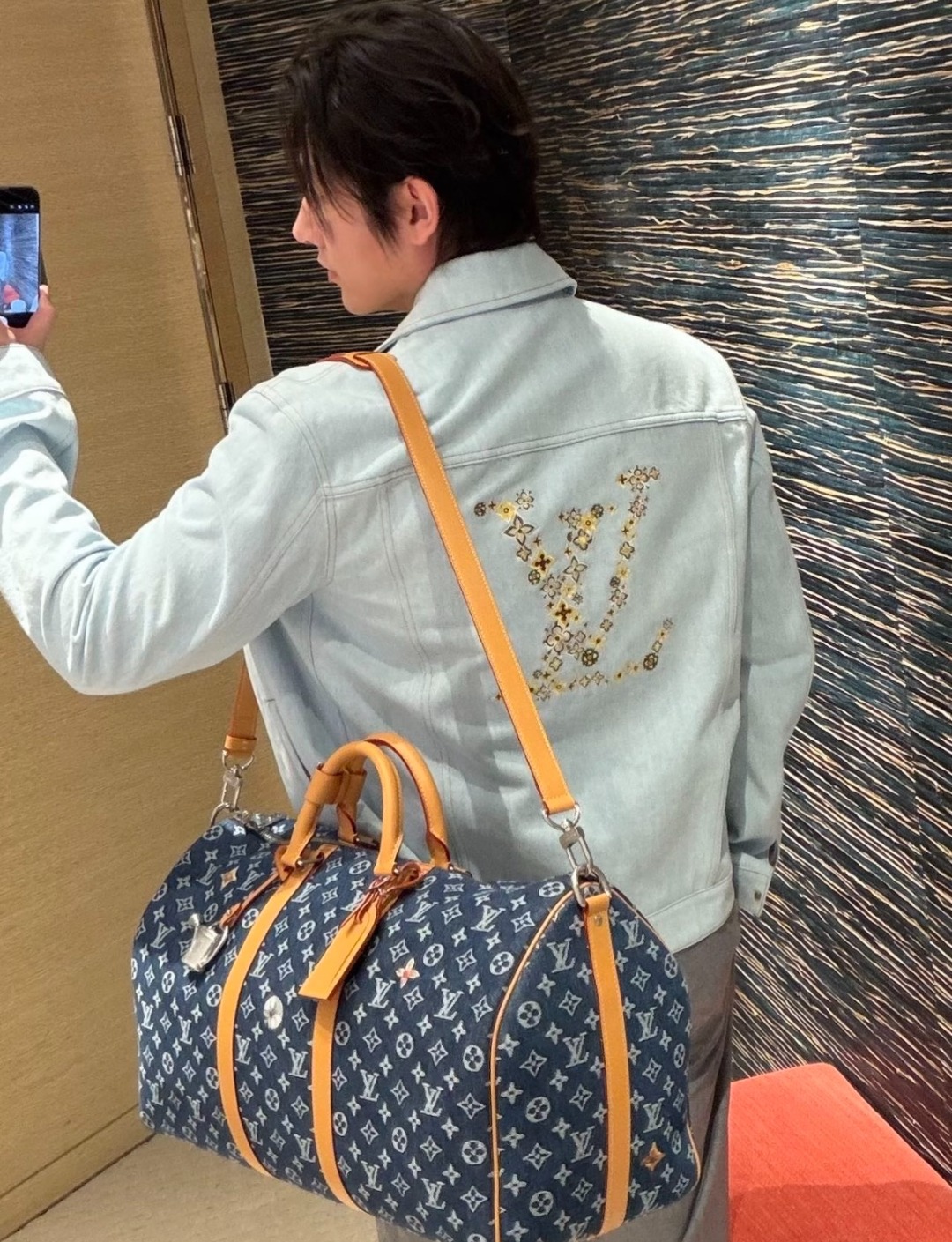 Louis embroidered denim jacket