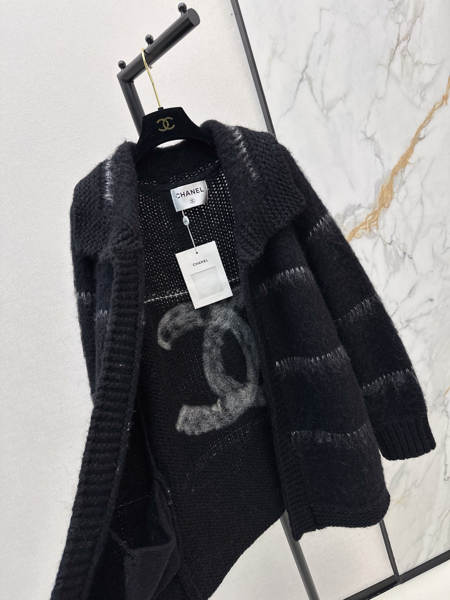 Chan 26fw mohair belted cardigan