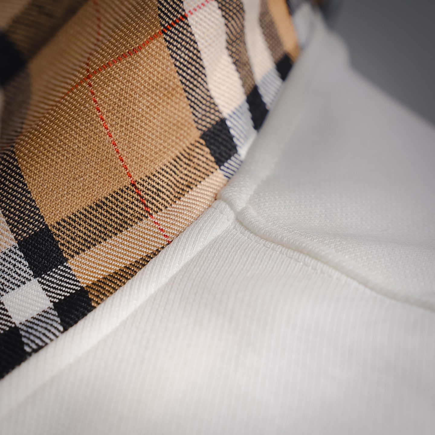 Bur plaid splicing coat