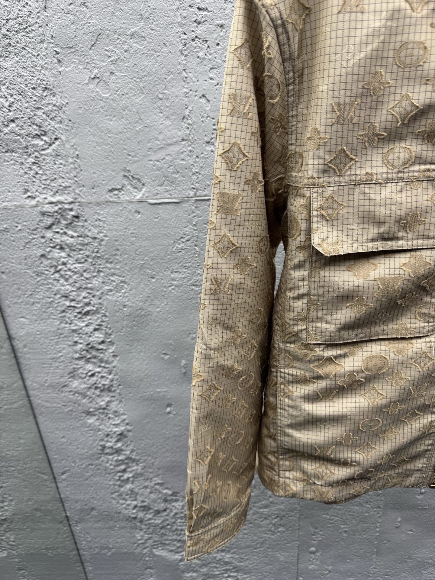 Louis all-over jacquard zip-up jacket
