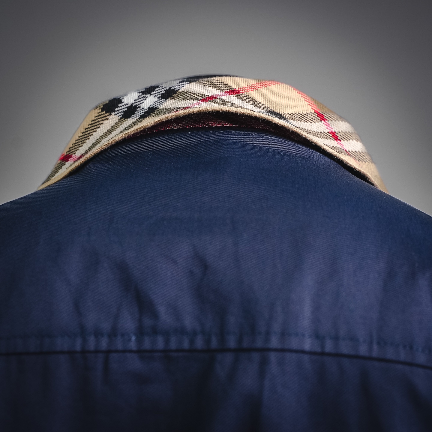 Bur plaid collared jacket