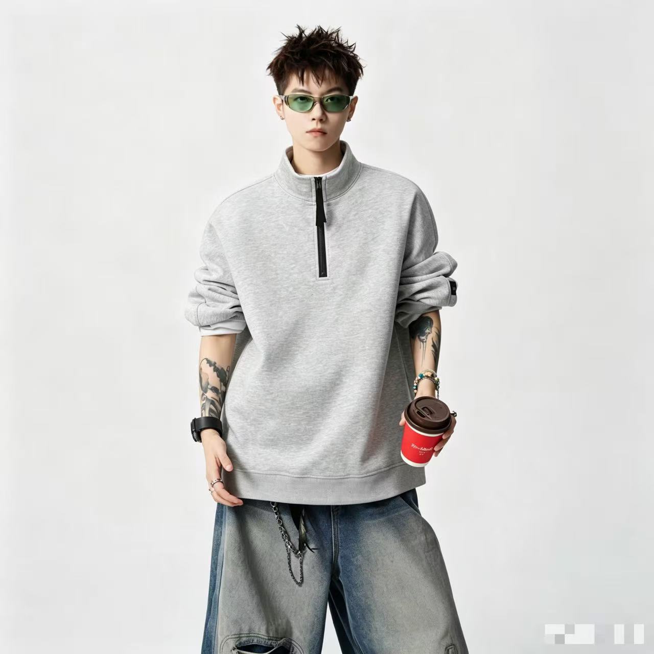 Stone casual sweatshirt