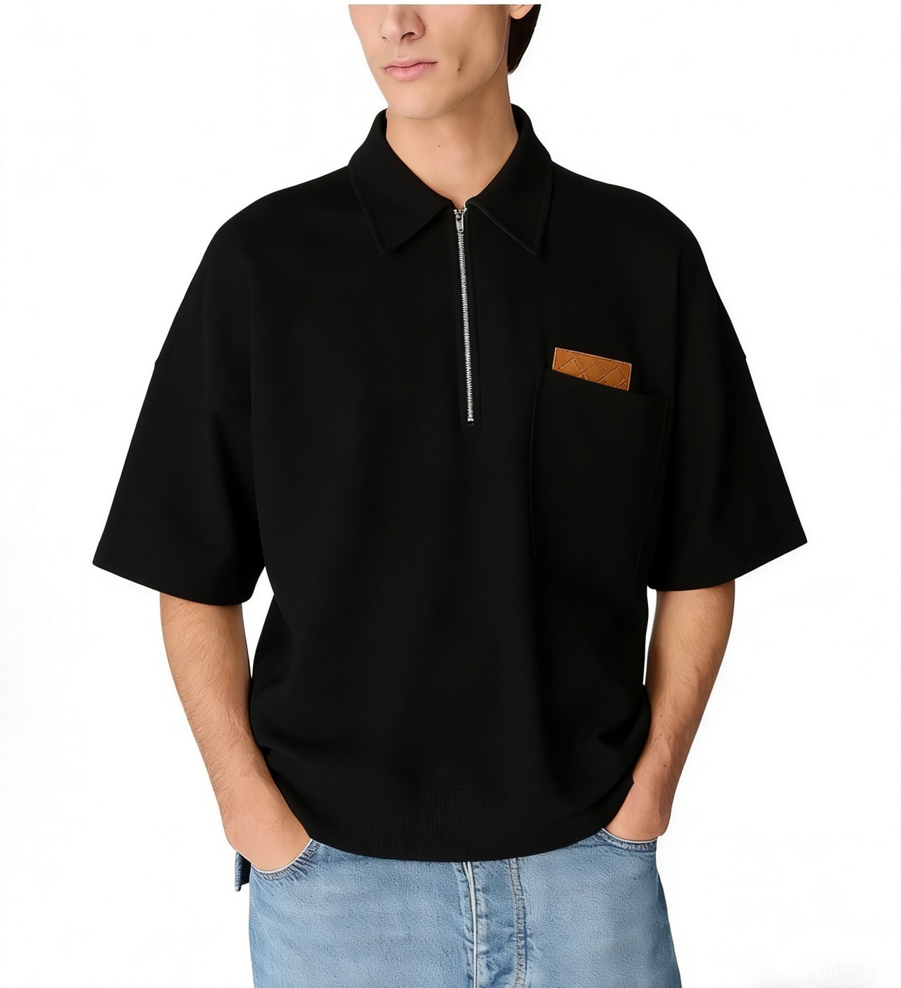 Bottega zip-up t-shirt