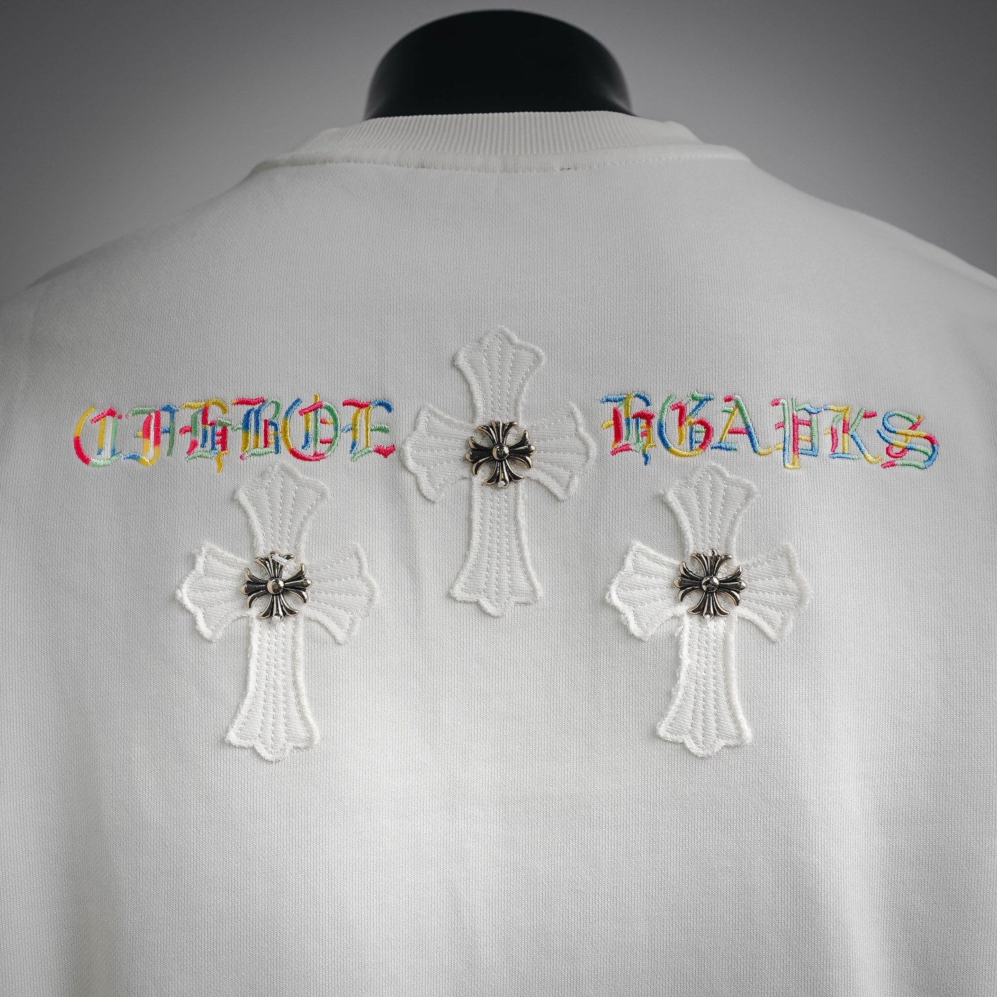 Chrome embroidered gothic sweatshirt
