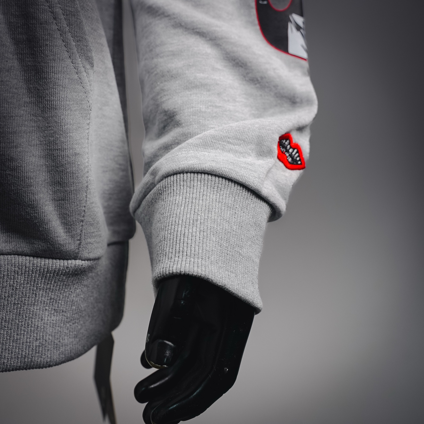 Chrome graffiti-print hoodie