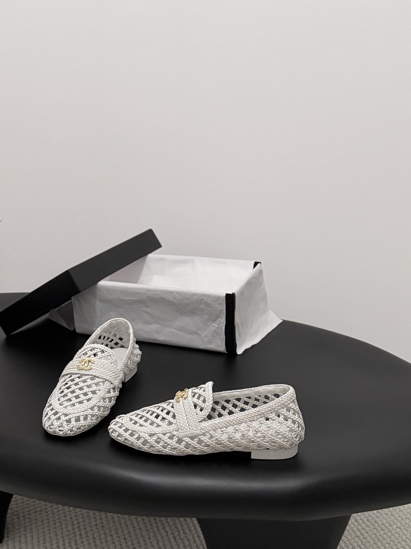 Chan 26ss woven loafers