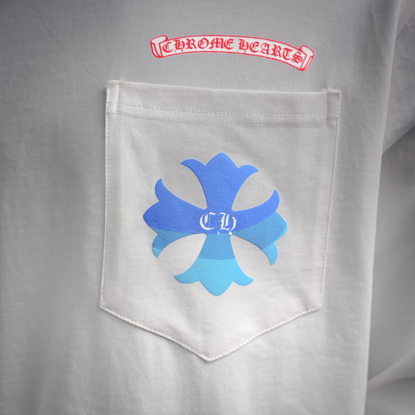 Chrome gradient printed sweatshirt