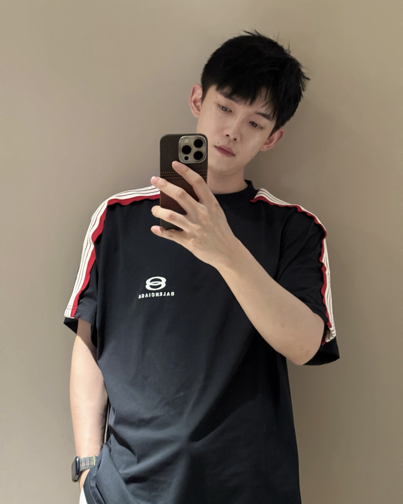Balen embroidered striped t-shirt